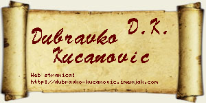 Dubravko Kucanović vizit kartica